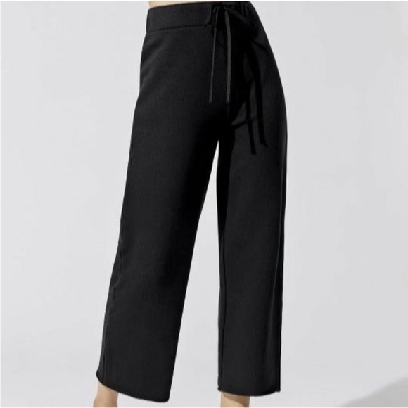 Carbon38 Straight Leg Sweatpants French Terry Organic Cotton Sweatpants BLK XS - Picture 2 of 12